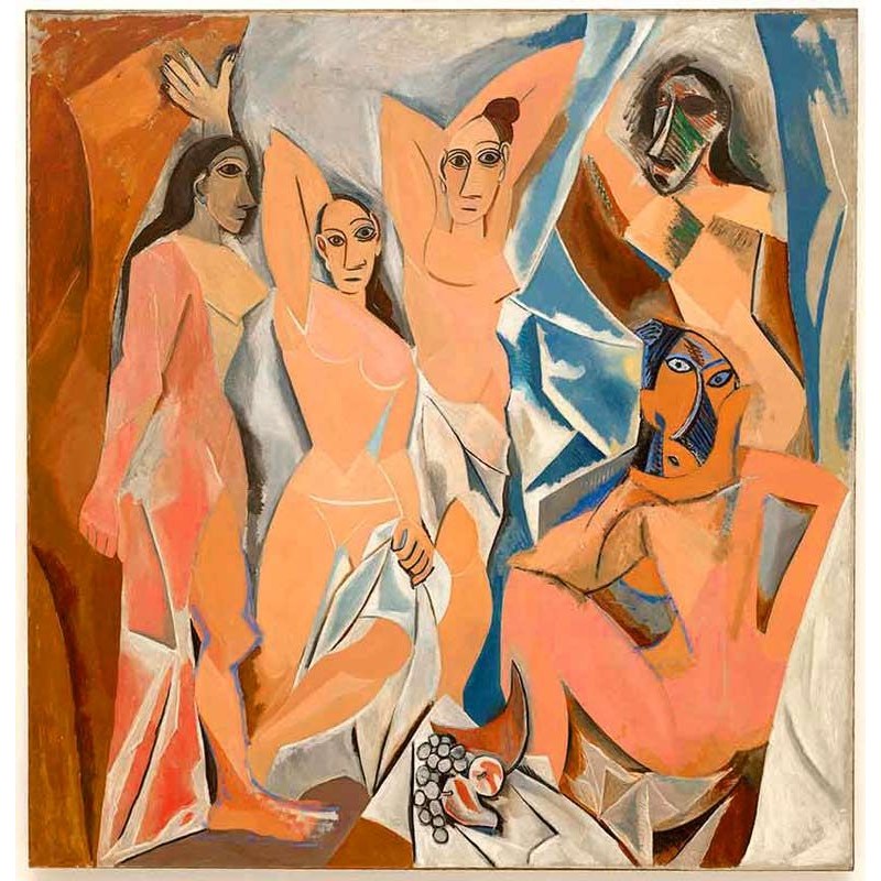 Cuadro Arte moderno, Señoritas de Avignon Famoso Picasso decoración pared Grandes, gran formato XXL venta online